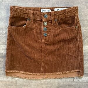 Indigo Rein Rust Corduroy Mini Skirt Girls Size 8 EUC | School Style